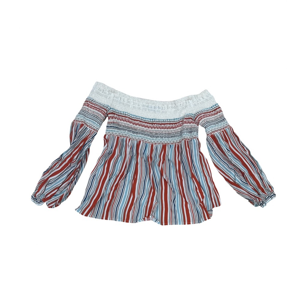 Striped Off-Shoulder Blouse